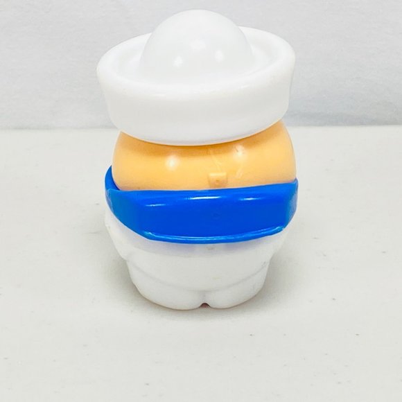 Vintage Toddle Tots Little Tikes Navy Sailor Figure Toy With Blue Raft - Picture 8 of 10